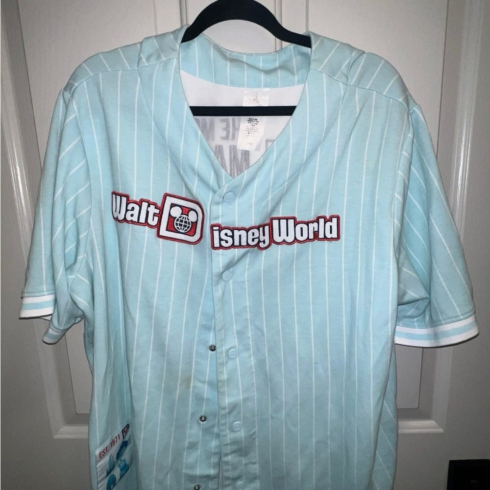 Disney World Women's Blue Button Down Shirt